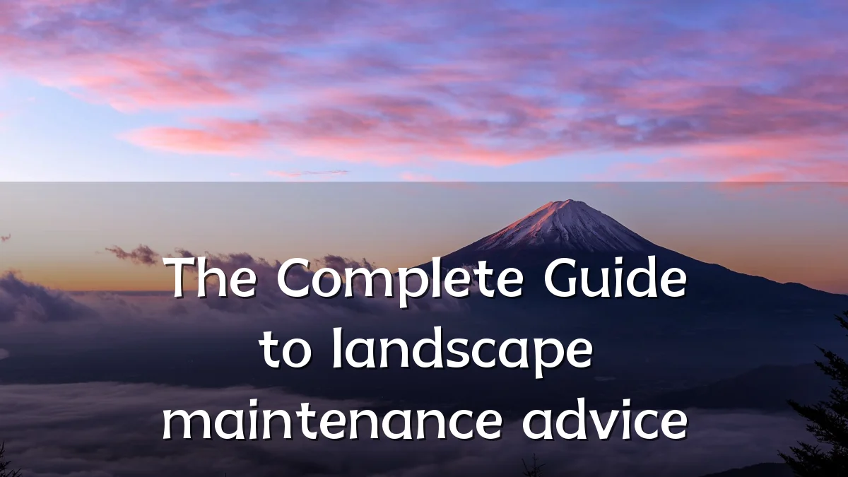 The Complete Guide to landscape maintenance advice