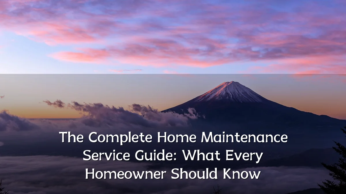 The Complete Home Maintenance Service Guide: What Every Homeowner Should Know