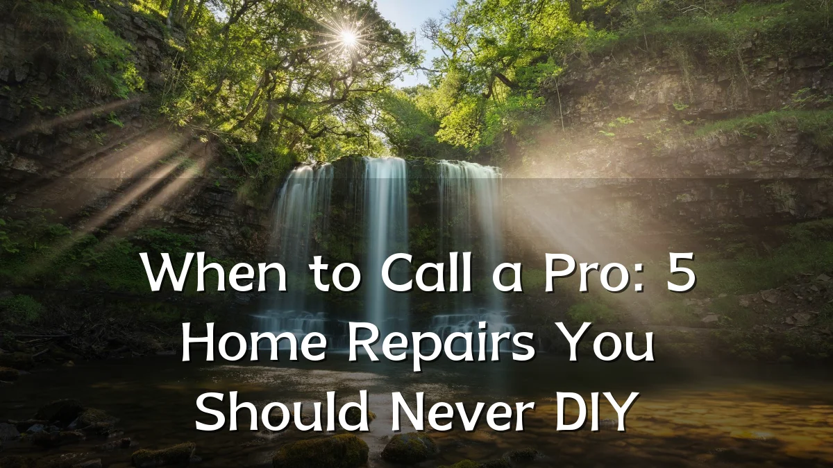 When to Call a Pro: 5 Home Repairs You Should Never DIY