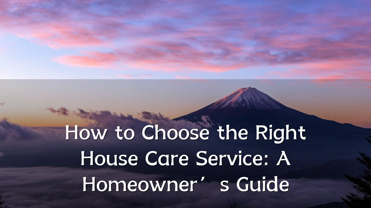 How to Choose the Right House Care Service: A Homeowner’s Guide